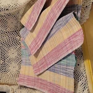 💚💙Madras woven placemats 💛❤️